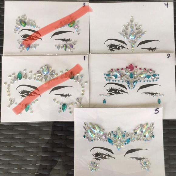(E) Adhesive Facial Jewels - Picture 4 of 8